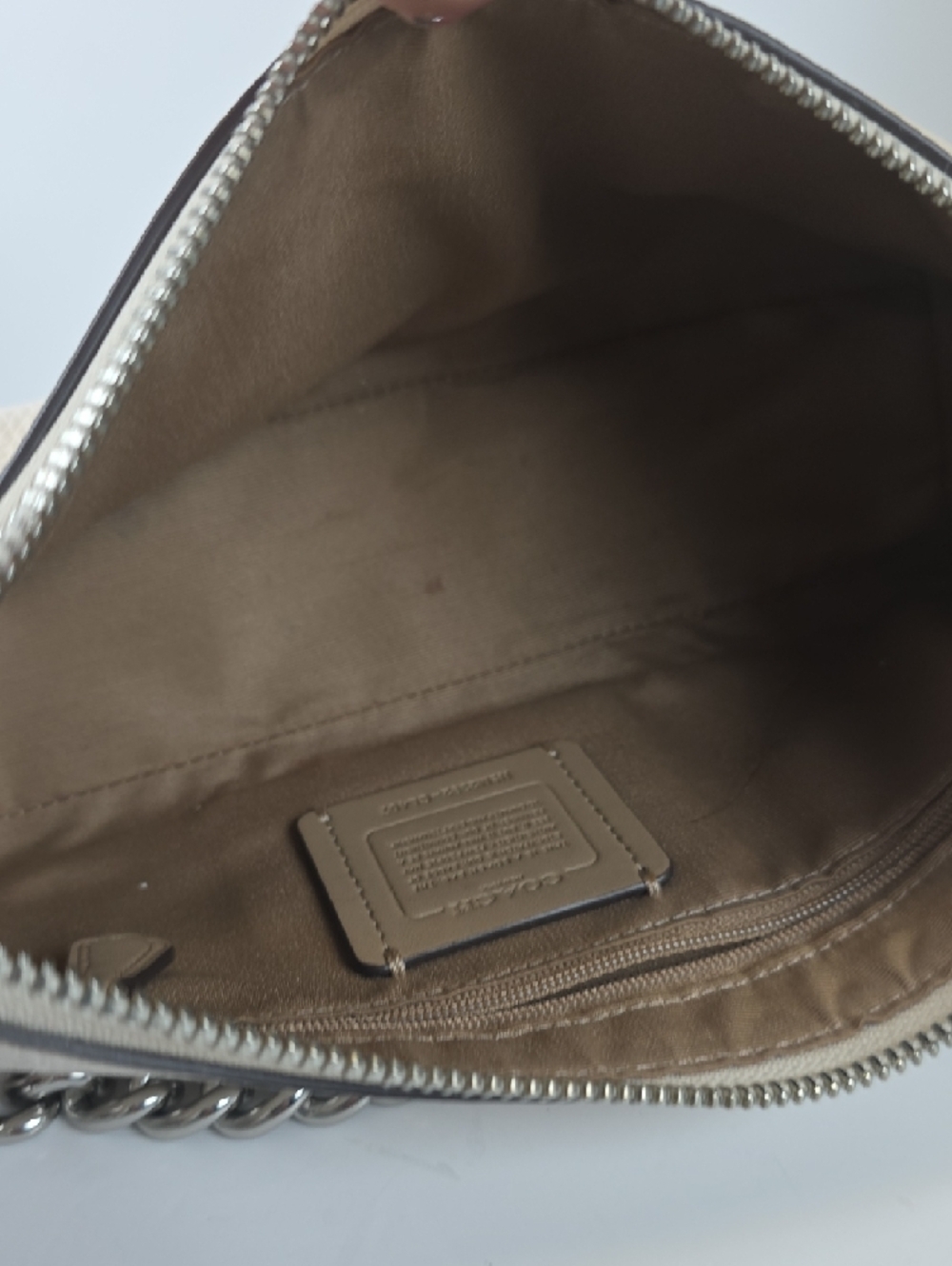 Coach Charlotte Hobo White Ivory Shoulder Hand Bag - Picture 12 of 13